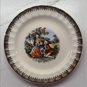 Vintage Cronin China Co. “Courting Couple” Bread Plate – 6.25" [H]